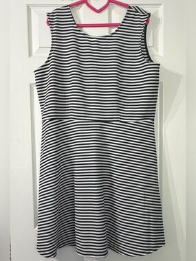 GEORGE Black and White Striped Sleeveless Mini Dress Size 20(XXL)